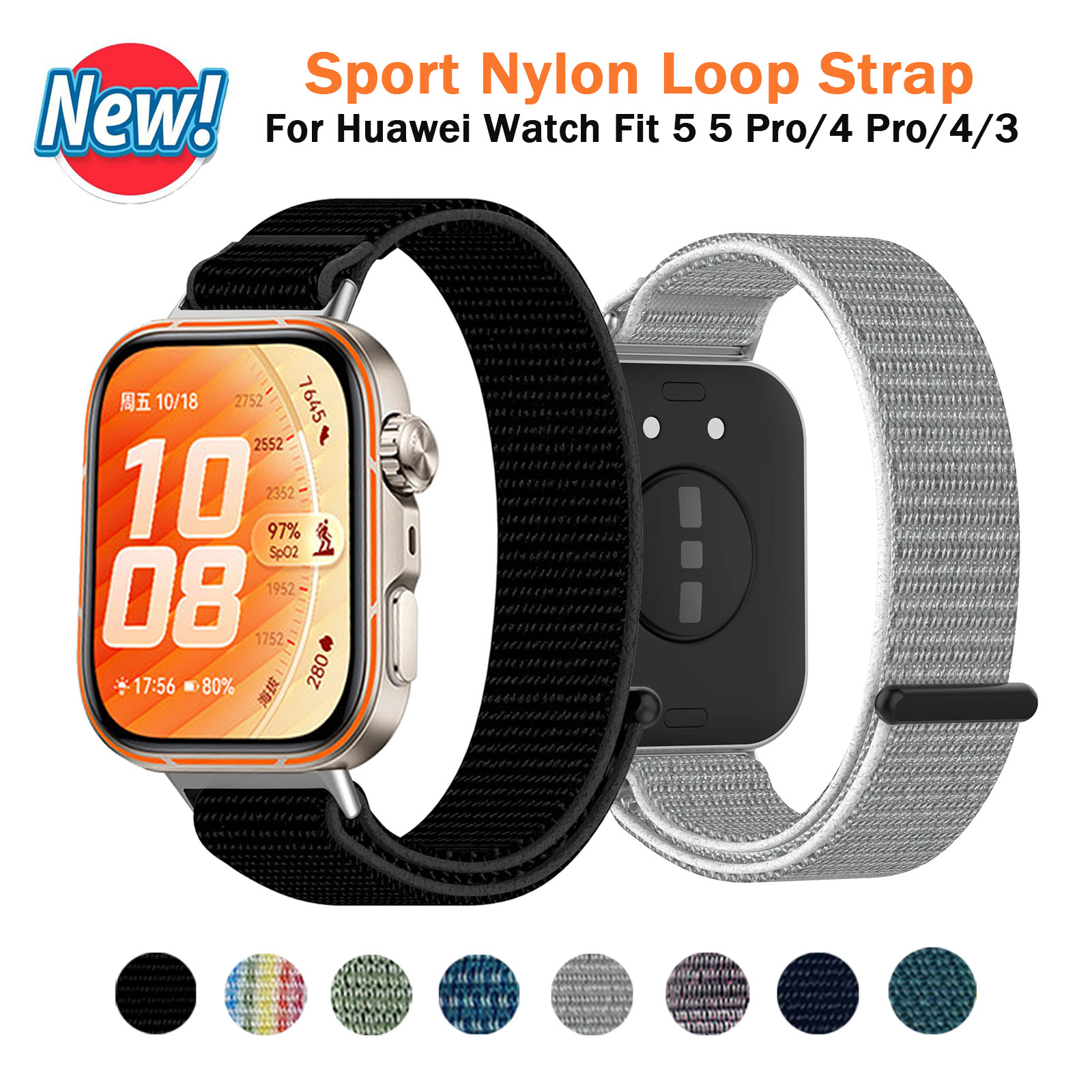 Huawei Smartwatch Watch Fit - Bracelet en nylon pour montre connectée