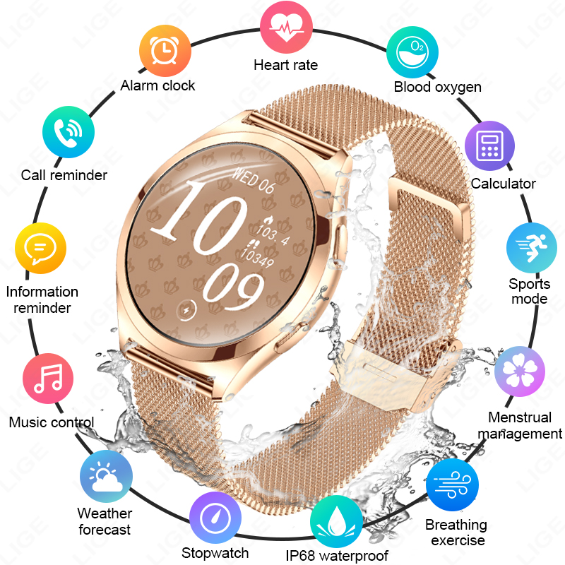 Smartwatch Luxury Watches For Women - Montre connectée de luxe LIGE pour