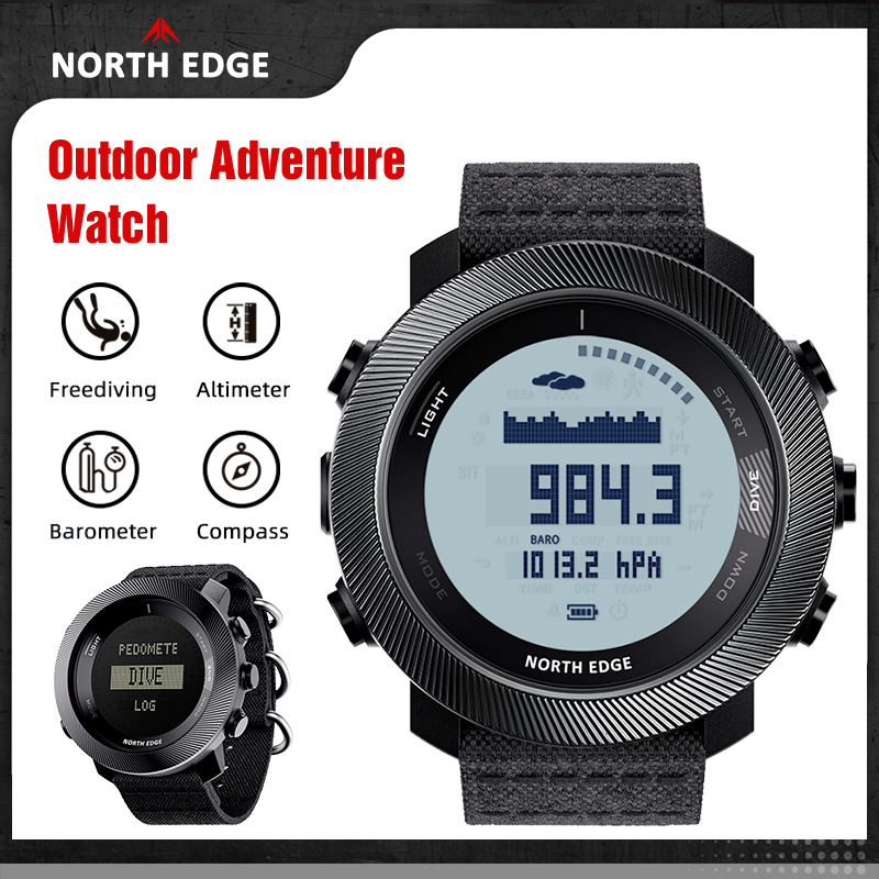 Altimeter Compass Watch - Montre numérique de plongée libre NORTH