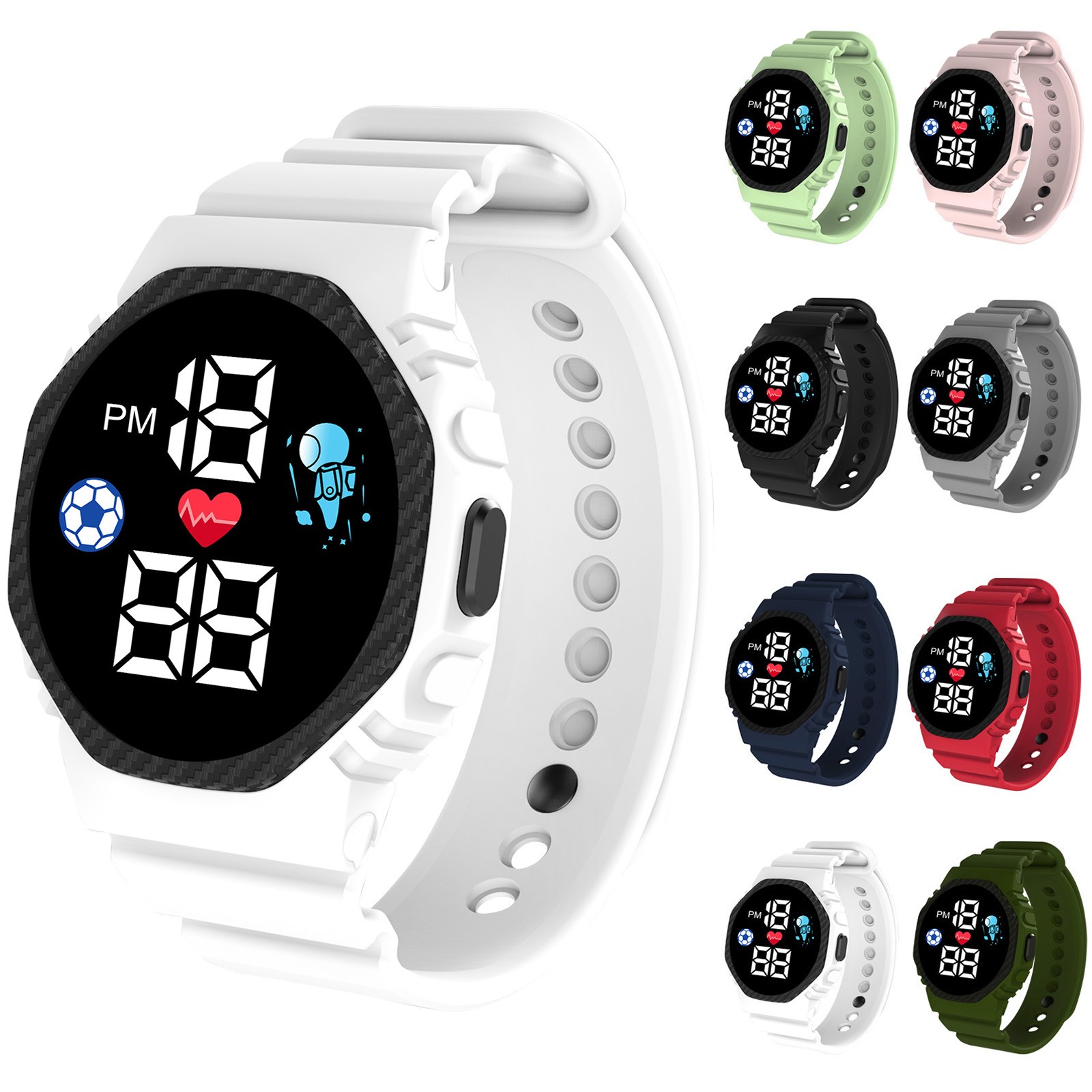 Montre intelligente multicolor - Smartwatch Digital Watches For Girls avis et prix
