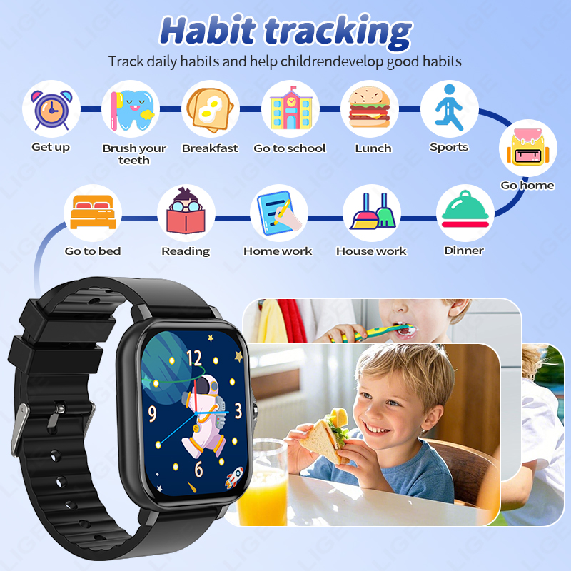 LIGE 2025 Audiobook enfants Sm - Smartwatch Digital Watches For Girls avis et prix