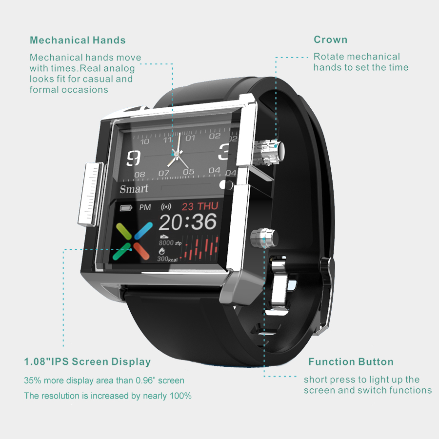Montre connectée hybride T9 po - Altimeter Compass Watch avis et prix