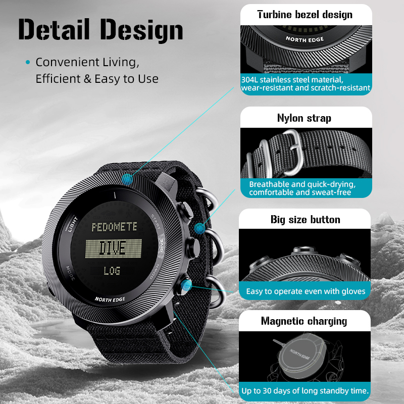 Montre numérique de plongée li - Altimeter Compass Watch avis et prix
