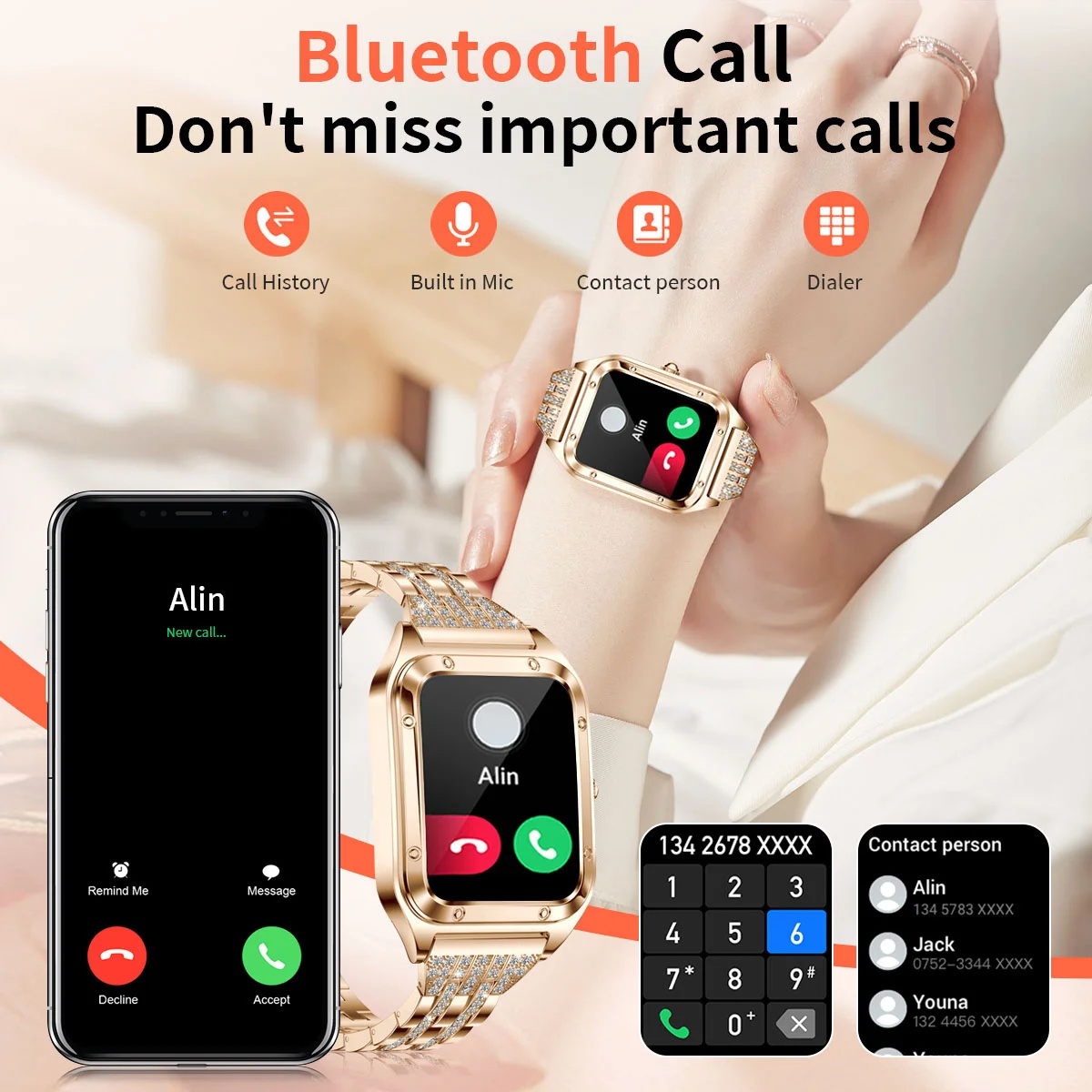 Montre intelligente de luxe po - Smartwatch Luxury Watches For Women avis et prix
