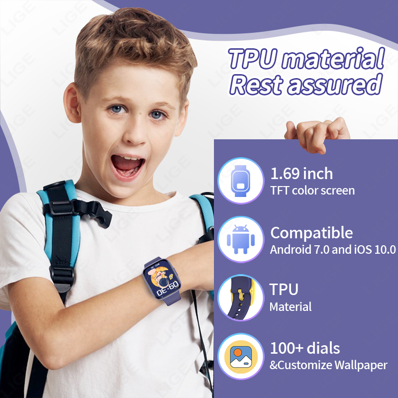 Lige enfants montre intelligen - Smartwatch Digital Watches For Girls avis et prix