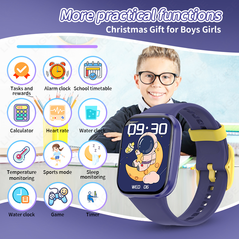 Lige enfants montre intelligen - Smartwatch Digital Watches For Girls avis et prix