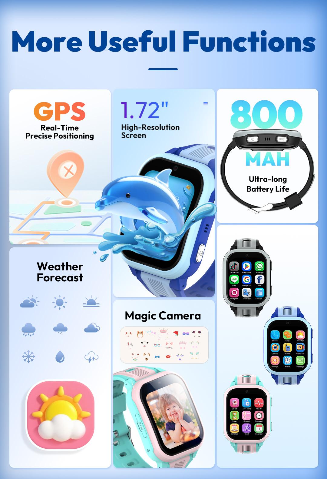 Montre connectée KT41 - Montre - Smartwatch Watches Gift For Boys With Gps avis et prix