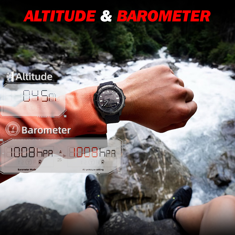 Montre numérique en fibre de c - Altimeter Compass Watch avis et prix